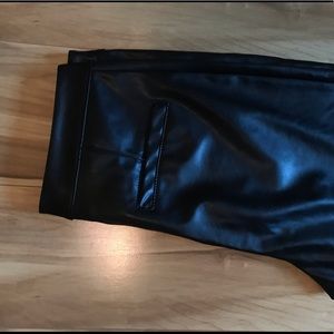 H&M faux leather pants, like new.